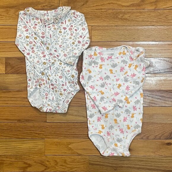 Girls 9 Month Long Sleeve Onesie 10-Piece Lot - Picture 4 of 11